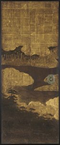 松の木と水と雲 作： Unknown artist