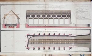 ロシュフォール港の建物と接地の計画 作： Unknown artist