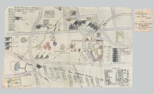1857年6月、Cawnporeの塹壕の図面（紙 作： Unknown artist