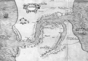 コンスタンティノープル海峡（現在のボスポラス海峡）を示す平面図 - 1629年（ルイ13世・ル・ジュストの時代）に編集された「1621年に王の命により行われた航海」より