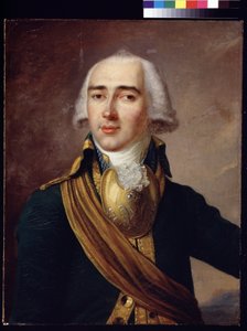 詩人イワン・ドミトリエフ (1760-1837) の肖像 (詩人イワン・ドミトリエフの肖像)。 匿名の絵。 キャンバスに油彩、65 x 50.4 cm、1790 年頃。 国立歴史博物館、モスクワ。 作： Unknown artist
