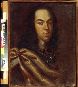 「「ロシアのツァレヴィッチまたは大公アレクシス・ペトロヴィッチ・ロマノフの肖像（1690-1718）」」18世紀の匿名の絵画 - 国立美術館、ニジニ・ノヴゴロド 作： Unknown artist