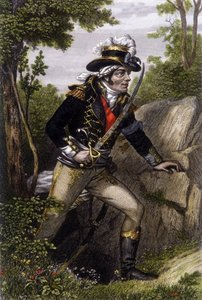 シュアンの指導者フランソワ・アタナセ(Francois-Athanase) de Charette de la Contrie(1763-1796)の全身像。 作： Unknown artist