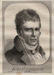 アレキサンダー・フォン・フンボルト（1769-1859）の肖像 - "The Great Mariners of the 18th century "から引用したイラスト 作： Unknown artist