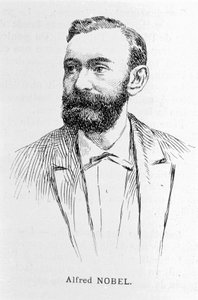 スウェーデンの実業家・化学者であるアルフレッド・ノーベル（1833～1896）の肖像。 作： Unknown artist