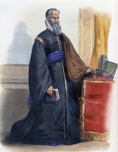 フランスの医師・外科医であるアンブロワーズ・パレ（1509-1590）の肖像。- Le Plutarque francais" ed. Mennechet, Paris.Mennechet, Paris 作： Unknown artist