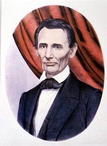 アメリカ大統領エイブラハム・リンカーン（1809年～1865年）の肖像。