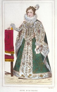 アンネ・オブ・オーストリア（1601-1666）の肖像」（1830年のエングレーヴィング 作： Unknown artist