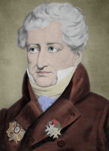 フランスの博物学者、ジョルジュ・キュヴィエ男爵（1769-1832）の肖像。 作： Unknown artist
