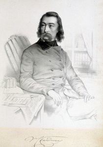 アンファンタン神父として知られるバルテルミー・プロスペル・アンファンタン（1796-1864）、サン・シモニア（聖シモニア）の肖像 作： Unknown artist