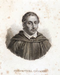 ボナヴェントゥーラ・カヴァリエーリの肖像。19世紀のエングレーヴィング。 作： Unknown artist