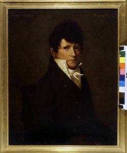 カルロ・ポルタ（1775-1821）の肖像。19世紀の絵画。ミラノの美術館。 作： Unknown artist
