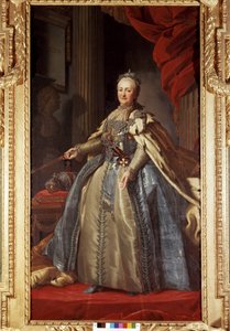 ストックホルムのドロッティングホルム宮殿に保存されている、ロシア皇帝エカテリーナ2世（1729-1796）の肖像。