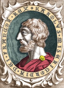 シャルルマーニュ（シャルル1世）の肖像（742年～814年）フランク王国の王。 作： Unknown artist