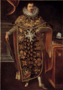 Charles Henri de Clermont Thonnerre (1571-1640)の聖霊の騎士団(Order of the Holy Spirit)の騎士服を着た肖像 匿名の絵画。17世紀パリ、レジオンドヌール美術館 - シャルル・アンリ・ド・クレルモン・トネールの肖像 作： Unknown artist