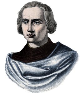 クリストファー・コロンブス（Christopher Columbus, Cristoforo Colombo, Cristobal Colon）（1451-1506）の肖像 19世紀のエングレーヴィング 作： Unknown artist