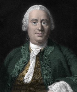 スコットランドの哲学者、デイヴィッド・ヒューム（1711-1776）の肖像。 作： Unknown artist