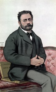 エミール・ゾラ（1840-1902）の肖像-1880年1月24日の「ヴァニティ・フェア」に掲載。 作： Unknown artist