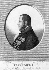 2つのシチリアの王、フランソワ1世（1777-1830）の肖像。 作： Unknown artist
