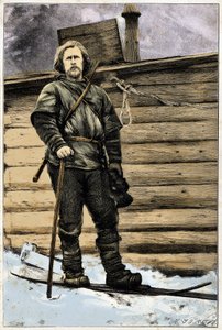 1896年、ノルウェーの探検家フリットヨフ・ナンセン（1861-1930）の肖像画 作： Unknown artist