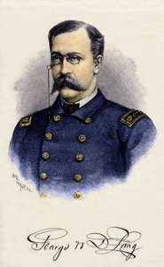 アメリカの探検家、ジョージ・ワシントン・デ・ロング（1844-1881）の肖像。