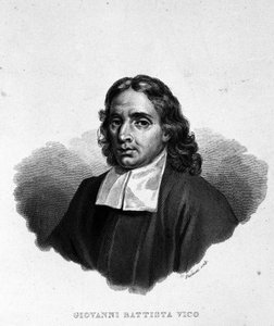 ジャンバッティスタ・ヴィーコ（1668-1744）の肖像 イタリアの歴史家・法学者・哲学者。Giovanni, Gian Battista, Jean Baptiste, Jean-Baptisteとも呼ばれています。19世紀のエングレーヴィング 作： Unknown artist