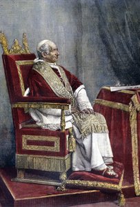 レオ13世（1810年〜1903年）、第254代教皇（1878年〜1903年）のジョアッキーノ・ペッチの肖像 作： Unknown artist