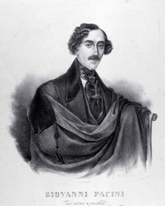 イタリアの作曲家ジョヴァンニ・パチーニ（1796-1867）の肖像。 作： Unknown artist