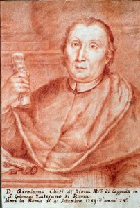 ジロラモ・チチ・ディ・シエナ（1679-1759）の肖像 イタリアのカペルマイスター（礼拝堂の主人） エングレービング18世紀ボローニャ、シビコ美術館 作： Unknown artist