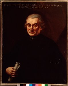 ジュゼッペ・マリア・カレッティ（1690-1774）の肖像 イタリアの作曲家 無名の絵画。18世紀ボローニャ、シヴィコ美術館