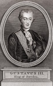 1771年から1792年までスウェーデン王であったグスタフ3世（1746-1792）の肖像 1787年の刻印 "Collection to the Soldiers of Yester Year" 作： Unknown artist