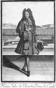 コンド公爵アンリ・ジュール・ド・ブルボン（Henri-Jules de Bourbon-Conde）（1643～1709年）の肖像。 作： Unknown artist