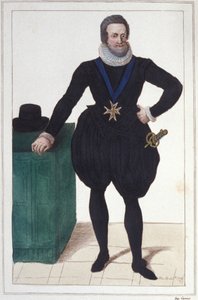 フランス王アンリ4世（1553-1610）の肖像 1830年のエングレーヴィング 作： Unknown artist