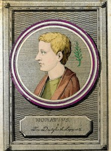 ラテン語の詩人、ホラーチェ（Quintus Horatius Flaccus）（紀元前65-8年）の肖像。 作： Unknown artist