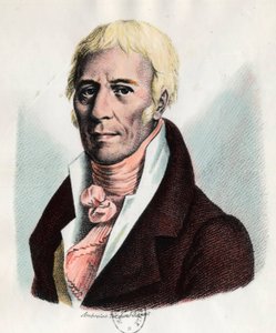 フランスの博物学者、ジャン・バティスト・ラマルク（1744-1829）の肖像。19世紀のエングレーヴィング。個人蔵。 作： Unknown artist