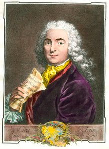 ジャン・マリー・ルクレール（1697-1764）の肖像 王の間の音楽家、作曲家、バレエ団のマスター。18世紀のエングレーヴィング。個人蔵 作： Unknown artist