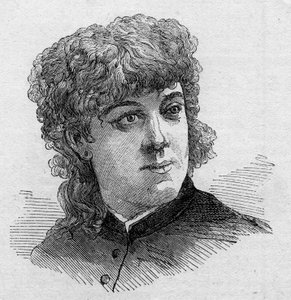 コメディ・フランセーズのメンバーであるフランスのコメディアン、ジャンヌ・サマリー（1857-1890）の肖像。1879年8月16日付「Le Monde Illustré」1168号に掲載されたエングレーヴィング。 作： Unknown artist