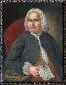 ヨハン・セバスチャン・バッハの肖像 - Johann Emanuel Goebel (1720-1759)。カンバスに油彩、1754年以前バッハハウス・アイゼナハ 作： Unknown artist