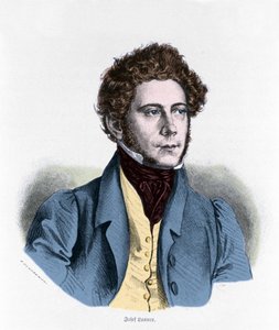 Joseph Lannerの肖像 オーストリアの作曲家、ヴァイオリニスト、指揮者（1801-1843）。 作： Unknown artist