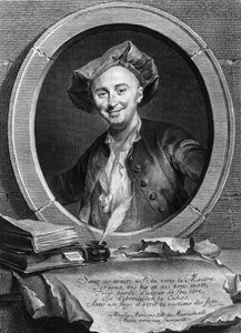 Julien Offray de La Mettrie (1709 - 1751) フランスの医師・哲学者の肖像。 作： Unknown artist