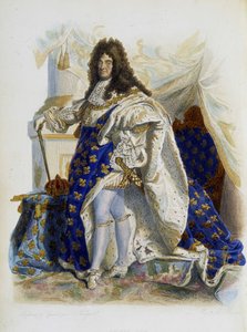 ルイ14世（1638-1715）の肖像 - メネシェ作「Le Plutarque francais」にて 作： Unknown artist