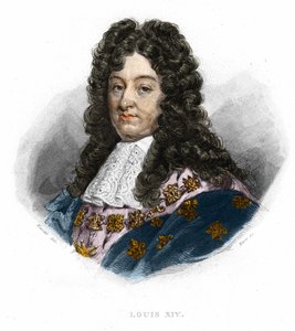 フランス王ルイ14世（1638年～1715年）の肖像。 作： Unknown artist