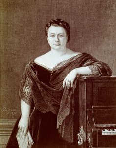イタリアのコントラルト歌手、マリエッタ・アルボーニ（1826-1894）の肖像。19世紀のエングレーヴィング 個人蔵 作： Unknown artist