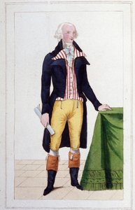 マクシミリアン・ロベスピエール(1758-1794)の肖像 1830年のエングレーヴィング 作： Unknown artist