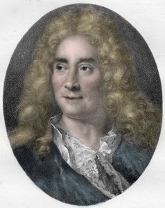 イギリスの俳優・劇作家、ミシェル・ボイロン（ミシェル・バロン）の肖像（1653年～1729年） - エングレービング