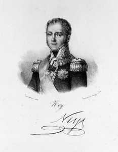 フランスの元帥、エルチンゲン公爵、モスコヴァ公爵（1769 - 1815）ミシェル・ネイの肖像。19世紀のエングレーヴィング。 作： Unknown artist