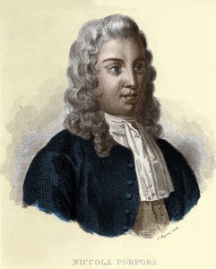 イタリアの作曲家、ニコラ・アントニオ・ポルポラ（1686-1768）の肖像。