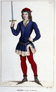 アランソン伯爵ピエール（1251～1284年）の肖像、1830年のエングレーヴィング。 作： Unknown artist