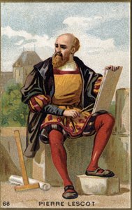 Pierre Lescot (1515 - 1578) フランスの建築家・画家の肖像。19世紀のクロモリトグラフ。 作： Unknown artist