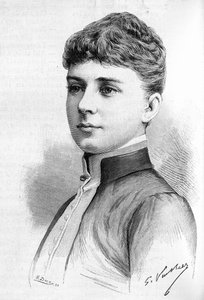 1888年、スウェーデンのオスカー2世王子の妻、エバ・ムンク王女の肖像。 作： Unknown artist